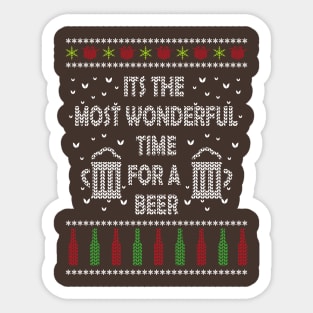 It's The Most Wonderful Time For A Beer Sticker